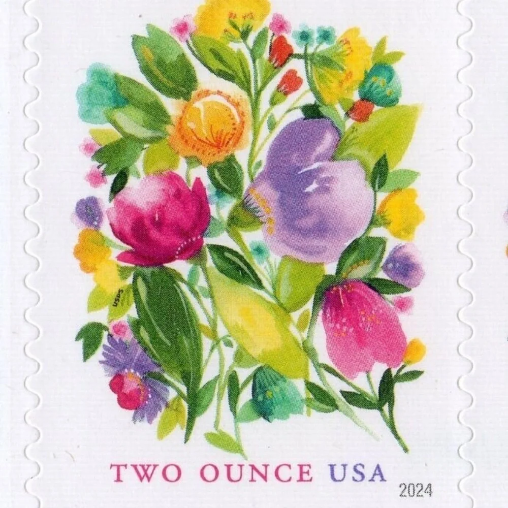 Wedding Celebration Blooms Sheet of 20 2 oz Forever stamps #205438665088